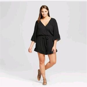 Who What Wear Polka Dot Romper | Size L